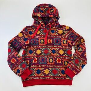 Brave Soul Sherpa alpine mens Small Hooded pullover kanga pocket Casual